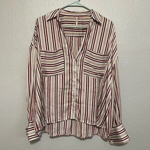 Free People Mad About You Long Sleeve Button Up​​​​